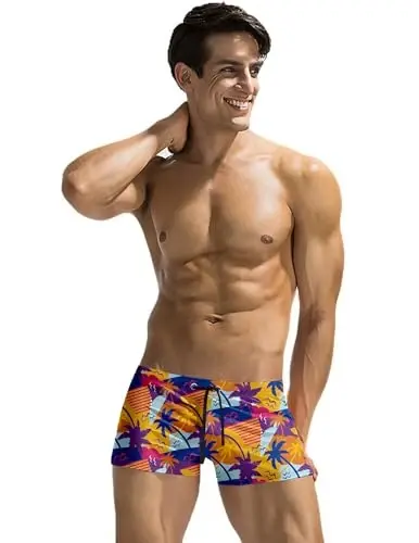 COOFANDY Men's Swimsuit Camo Quick Dry Mens Swimming Shorts Trunks with Pockets - 1