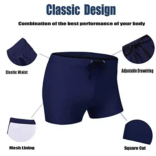 COOFANDY Men's Swimsuit Camo Quick Dry Mens Swimming Shorts Trunks with Pockets - 4