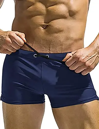 COOFANDY Mens Swim Briefs Square Cut Swim Trunk Swimming Short Swimwear Boardshort S-XXL - 1