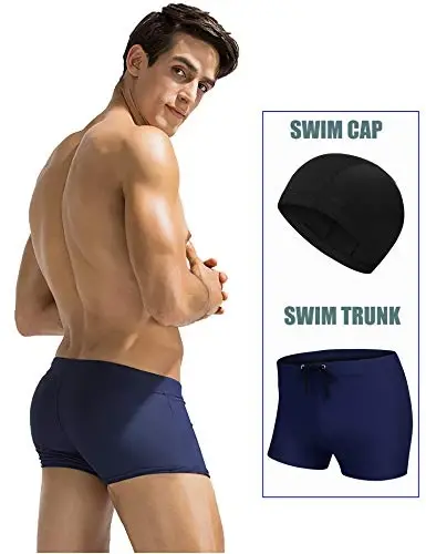 COOFANDY Mens Swim Briefs Square Cut Swim Trunk Swimming Short Swimwear Boardshort S-XXL - 2