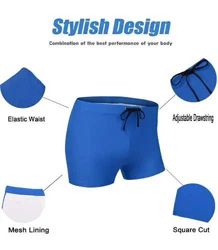 COOFANDY Men's Swimsuit Camo Quick Dry Mens Swimming Shorts Trunks with Pockets - 4