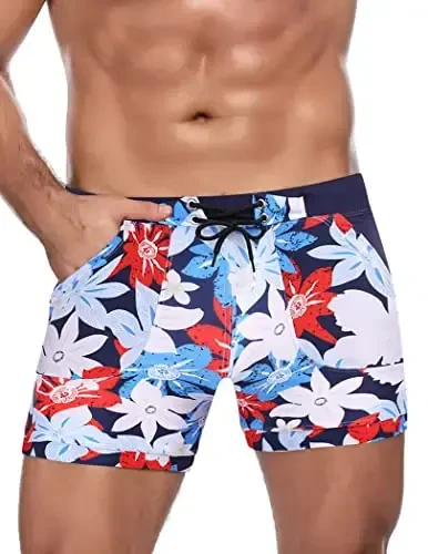 COOFANDY Men's Swimsuit Camo Quick Dry Mens Swimming Shorts Trunks with Pockets - COOFANDY (1)