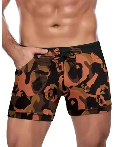 COOFANDY Men's Swimsuit Camo Quick Dry Mens Swimming Shorts Trunks with Pockets - COOFANDY (1)