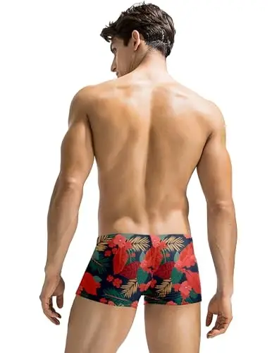 COOFANDY Swim Trunks for Men Sexy Swim Brief Square Leg Swimsuit Swimming Short Bathing Suit with Pocket S-XXL - COOFANDY (1)