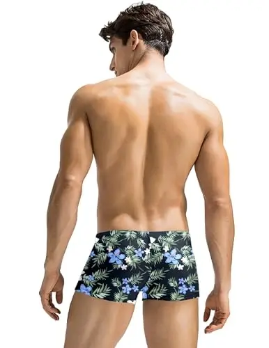 COOFANDY Swim Trunks for Men Sexy Swim Brief Square Leg Swimsuit Swimming Short Bathing Suit with Pocket S-XXL - COOFANDY (1)