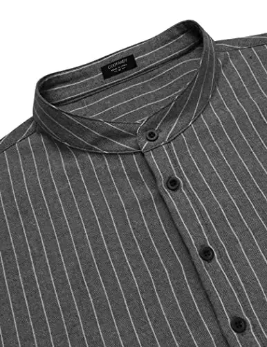 COOFANDY Men's Cotton Linen Henley T-Shirt Long Sleeve Hippie Casual Beach T-Shirts - 6