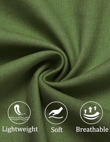 COOFANDY Men's Cotton Linen Pants Elastic Waist Lightweight Casual Pants Relaxed Fit Yoga Beach Pants with Pockets - MODAZONE (1)