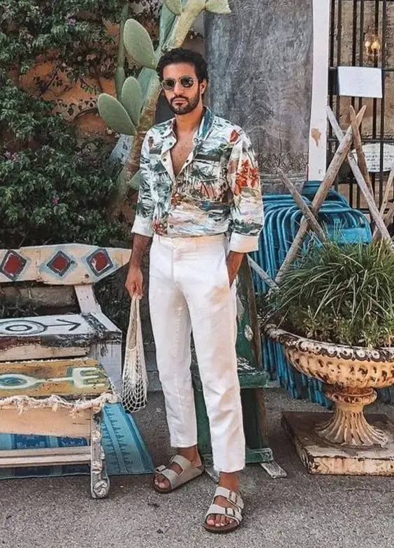 COOFANDY Men's Cotton Linen Pants Elastic Waist Lightweight Casual Pants Relaxed Fit Yoga Beach Pants with Pockets - 2