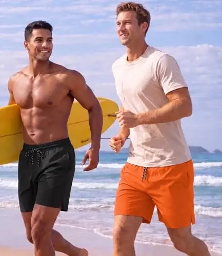 COOFANDY Men Swim Trunk with Compression Liner 2 in 1 Swimwear Bathing Suit Quick Dry Board Short - 4