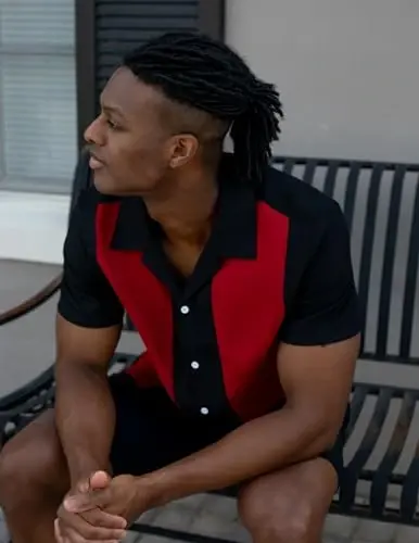 COOFANDY Men's Vintage Bowling Shirt Short Sleeve Button Down Summer Cuba Beach Shirts - 3