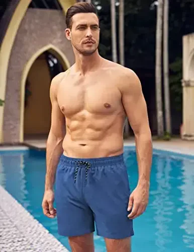 COOFANDY Men Swim Trunk with Compression Liner 2 in 1 Swimwear Bathing Suit Quick Dry Board Short - COOFANDY (1)