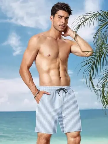 COOFANDY Men Swim Trunk with Compression Liner 2 in 1 Swimwear Bathing Suit Quick Dry Board Short - 3