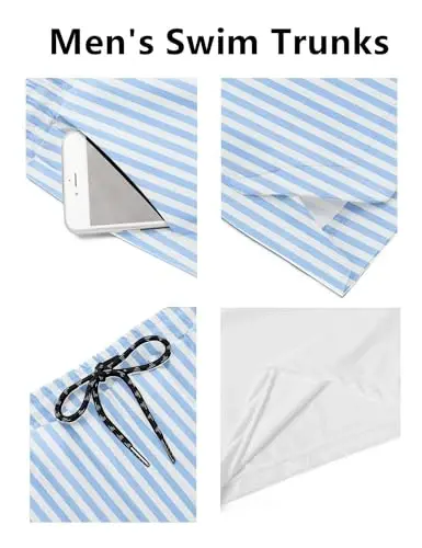 COOFANDY Men Swim Trunk with Compression Liner 2 in 1 Swimwear Bathing Suit Quick Dry Board Short - 4