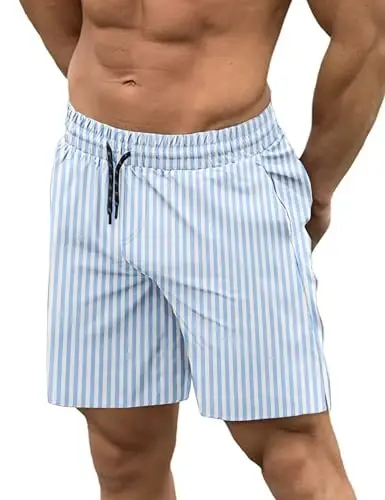 COOFANDY Men Swim Trunk with Compression Liner 2 in 1 Swimwear Bathing Suit Quick Dry Board Short - 5