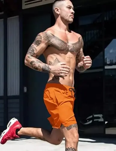 COOFANDY Men Swim Trunk with Compression Liner 2 in 1 Swimwear Bathing Suit Quick Dry Board Short - 3