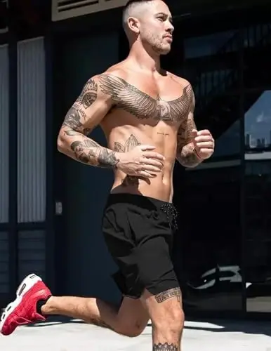 COOFANDY Men Swim Trunk with Compression Liner 2 in 1 Swimwear Bathing Suit Quick Dry Board Short - 3