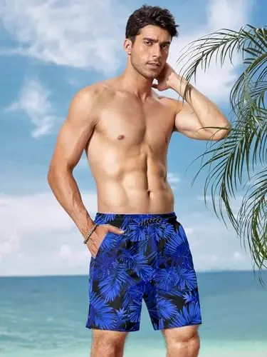 COOFANDY Men Swim Trunk with Compression Liner 2 in 1 Swimwear Bathing Suit Quick Dry Board Short - 4