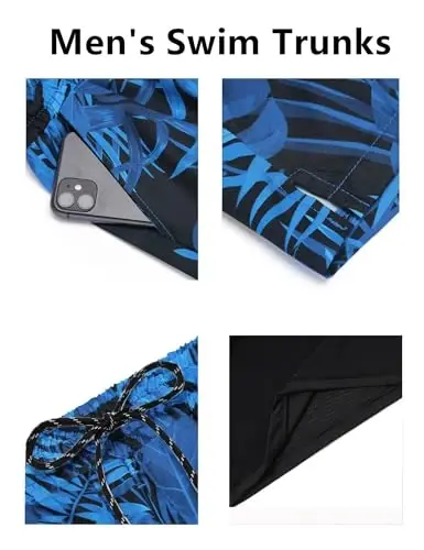 COOFANDY Men Swim Trunk with Compression Liner 2 in 1 Swimwear Bathing Suit Quick Dry Board Short - 5