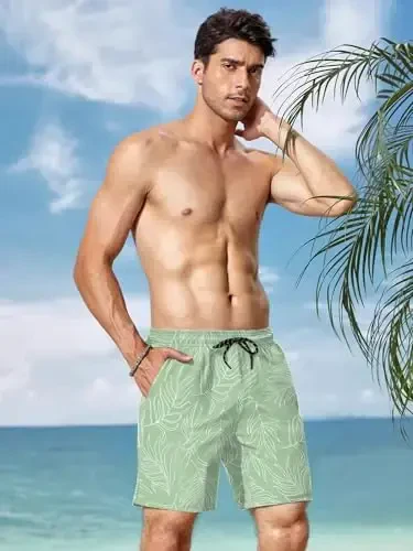 COOFANDY Men Swim Trunk with Compression Liner 2 in 1 Swimwear Bathing Suit Quick Dry Board Short - 3