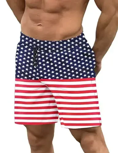 COOFANDY Men Swim Trunk with Compression Liner 2 in 1 Swimwear Bathing Suit Quick Dry Board Short - 4