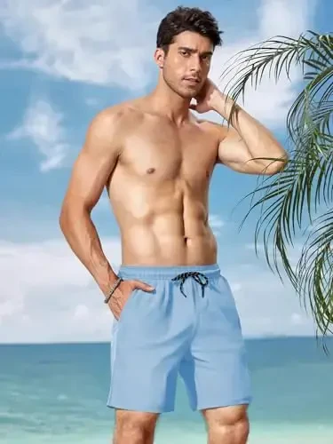 COOFANDY Men Swim Trunk with Compression Liner 2 in 1 Swimwear Bathing Suit Quick Dry Board Short - 4