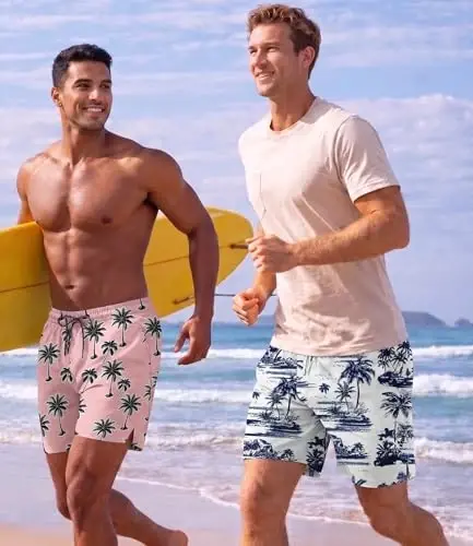 COOFANDY Men Swim Trunk with Compression Liner 2 in 1 Swimwear Bathing Suit Quick Dry Board Short - 4
