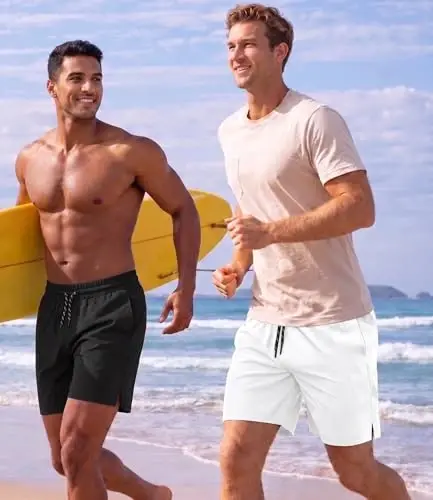COOFANDY Men Swim Trunk with Compression Liner 2 in 1 Swimwear Bathing Suit Quick Dry Board Short - 4