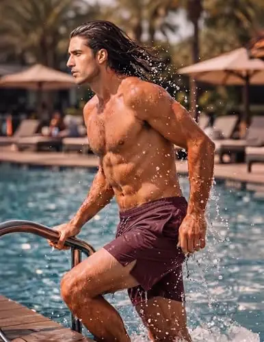 COOFANDY Men Swim Trunk with Compression Liner 2 in 1 Swimwear Bathing Suit Quick Dry Board Short - 3