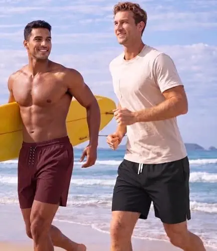COOFANDY Men Swim Trunk with Compression Liner 2 in 1 Swimwear Bathing Suit Quick Dry Board Short - 4