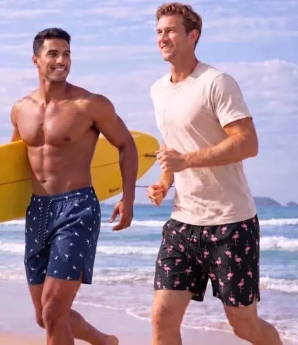 COOFANDY Men Swim Trunk with Compression Liner 2 in 1 Swimwear Bathing Suit Quick Dry Board Short - 4