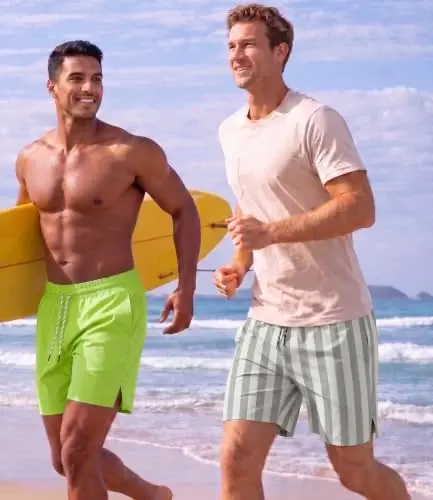 COOFANDY Men Swim Trunk with Compression Liner 2 in 1 Swimwear Bathing Suit Quick Dry Board Short - 4