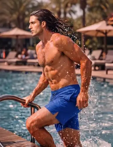 COOFANDY Men Swim Trunk with Compression Liner 2 in 1 Swimwear Bathing Suit Quick Dry Board Short - 3