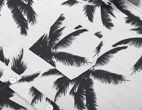 COOFANDY Men's Casual Button Down Shirts Short Sleeve Textured Summer Beach Shirt with Pocket - 5