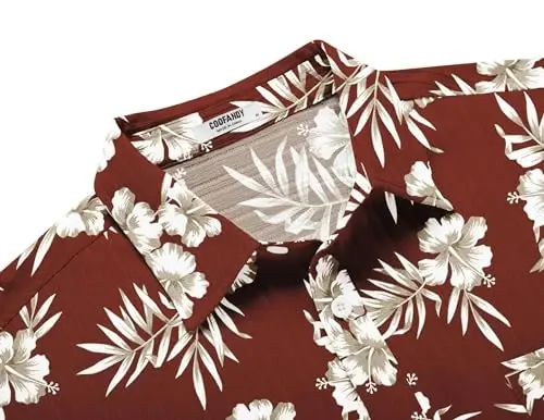 COOFANDY Men's Casual Button Down Shirts Short Sleeve Textured Summer Beach Shirt with Pocket - 5