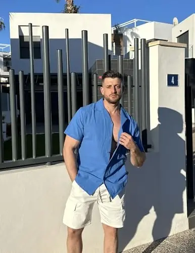 COOFANDY Mens Casual Cotton Linen Shirt Short Sleeve Button Up Shirts Summer Beach Top - 3