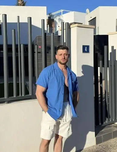 COOFANDY Mens Casual Cotton Linen Shirt Short Sleeve Button Up Shirts Summer Beach Top - 4