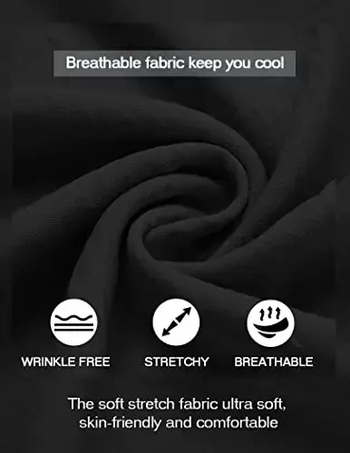 COOFANDY Men's Casual Henley Shirt Band Collar Short Sleeve Shirt Summer Beach Hippie T-Shirt - 4