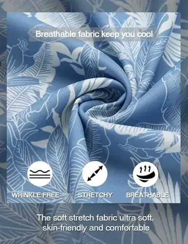 COOFANDY Men's Casual Henley Shirt Band Collar Short Sleeve Shirt Summer Beach Hippie T-Shirt - 4