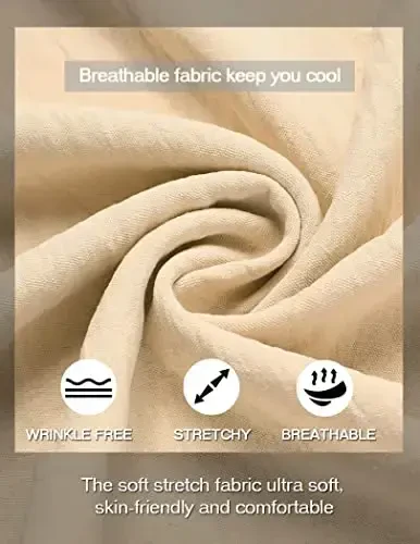 COOFANDY Men's Casual Henley Shirt Band Collar Short Sleeve Shirt Summer Beach Hippie T-Shirt - 4