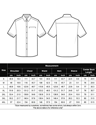 COOFANDY Mens Casual Linen Shirt Short Sleeve Button Down Shirt Summer Beach Hawaiian Shirts - 6