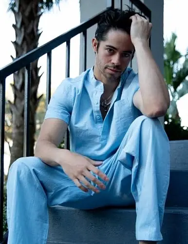 COOFANDY Men's Cotton Linen Henley Shirt Short Sleeve Hippie Casual Beach T-Shirts with Pocket - COOFANDY (1)