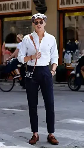 COOFANDY Men's Cotton Linen Pants Elastic Waist Lightweight Casual Pants Relaxed Fit Yoga Beach Pants with Pockets - 2