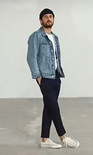 COOFANDY Men's Cotton Linen Pants Elastic Waist Lightweight Casual Pants Relaxed Fit Yoga Beach Pants with Pockets - 3