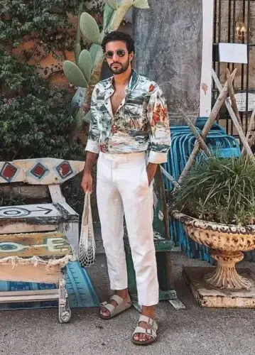 COOFANDY Men's Cotton Linen Pants Elastic Waist Lightweight Casual Pants Relaxed Fit Yoga Beach Pants with Pockets - MODAZONE (1)