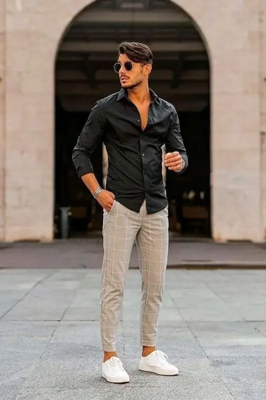COOFANDY Men's Cotton Linen Pants Elastic Waist Lightweight Casual Pants Relaxed Fit Yoga Beach Pants with Pockets - 2