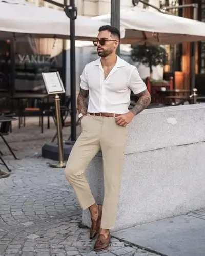 COOFANDY Men's Cotton Linen Pants Elastic Waist Lightweight Casual Pants Relaxed Fit Yoga Beach Pants with Pockets - COOFANDY (1)