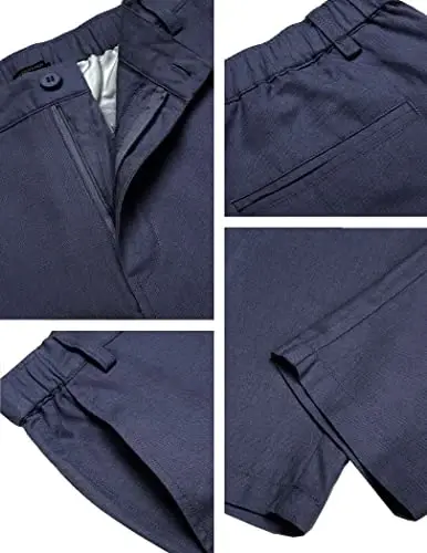COOFANDY Men's Cotton Linen Pants Elastic Waist Lightweight Casual Pants Relaxed Fit Yoga Beach Pants with Pockets - 6