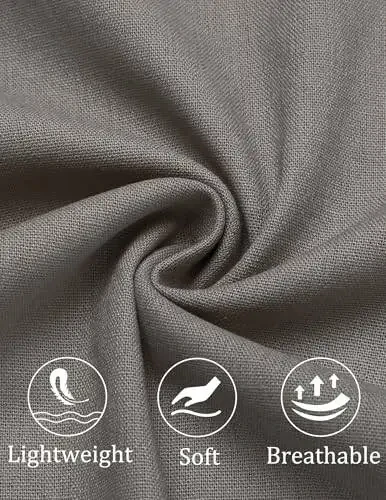 COOFANDY Men's Cotton Linen Pants Elastic Waist Lightweight Casual Pants Slim Fit Yoga Beach Pants with Pockets - 6