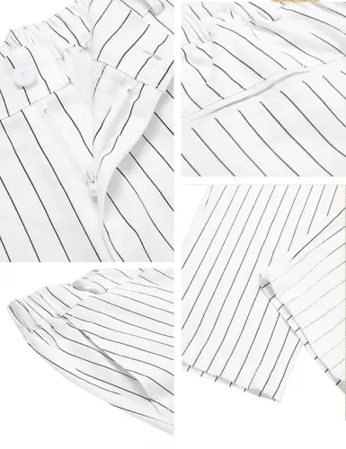 COOFANDY Men's Cotton Linen Shimlar Elastik Bel Yengil Kundalik Shimlar Bo'sh Yoga Sohil Shimlar cho'ntaklar bilan - 5