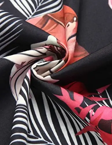 COOFANDY Mens Hawaiian Tropical Shirt Short Sleeve Casual Button Down Floral Summer Beach Shirts with Pocket - 6